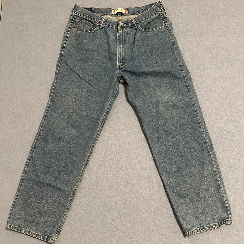 Levi's 550 Relaxed Fit Jeans Straight‎ Leg Denim Stretch Blue Mens Size 36 x 30